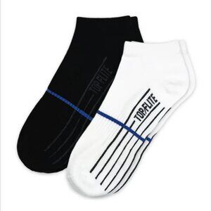 Top Flite Men's Stripe Low Cut Socks 2 Pair Pack